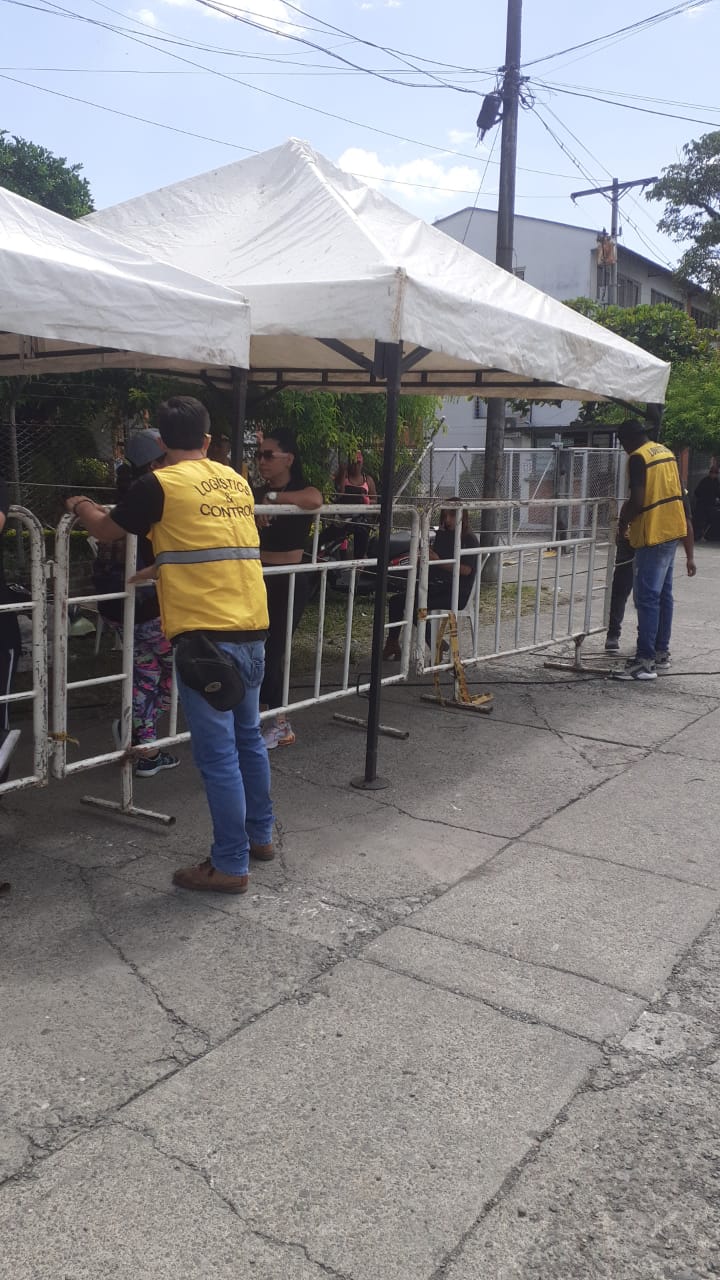 Carpas montadas en evento